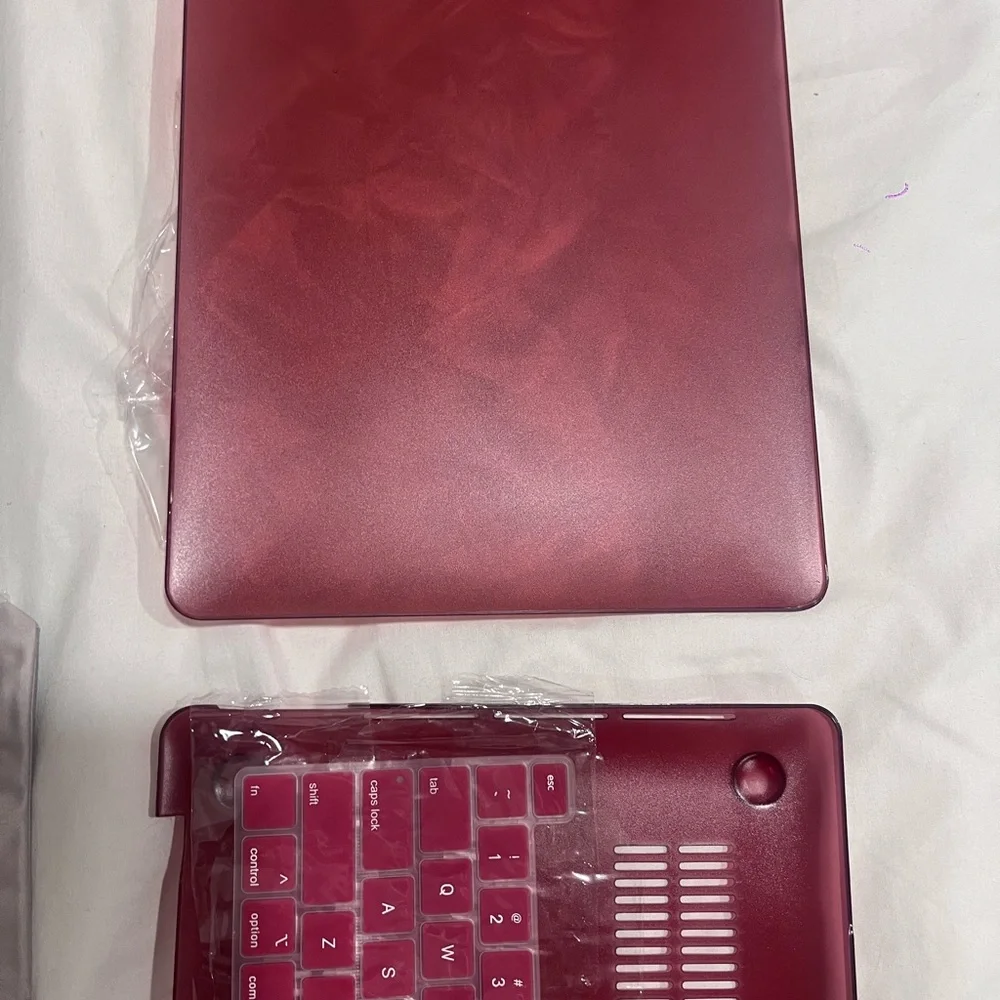 Red Laptop Case and Keyboard Cover